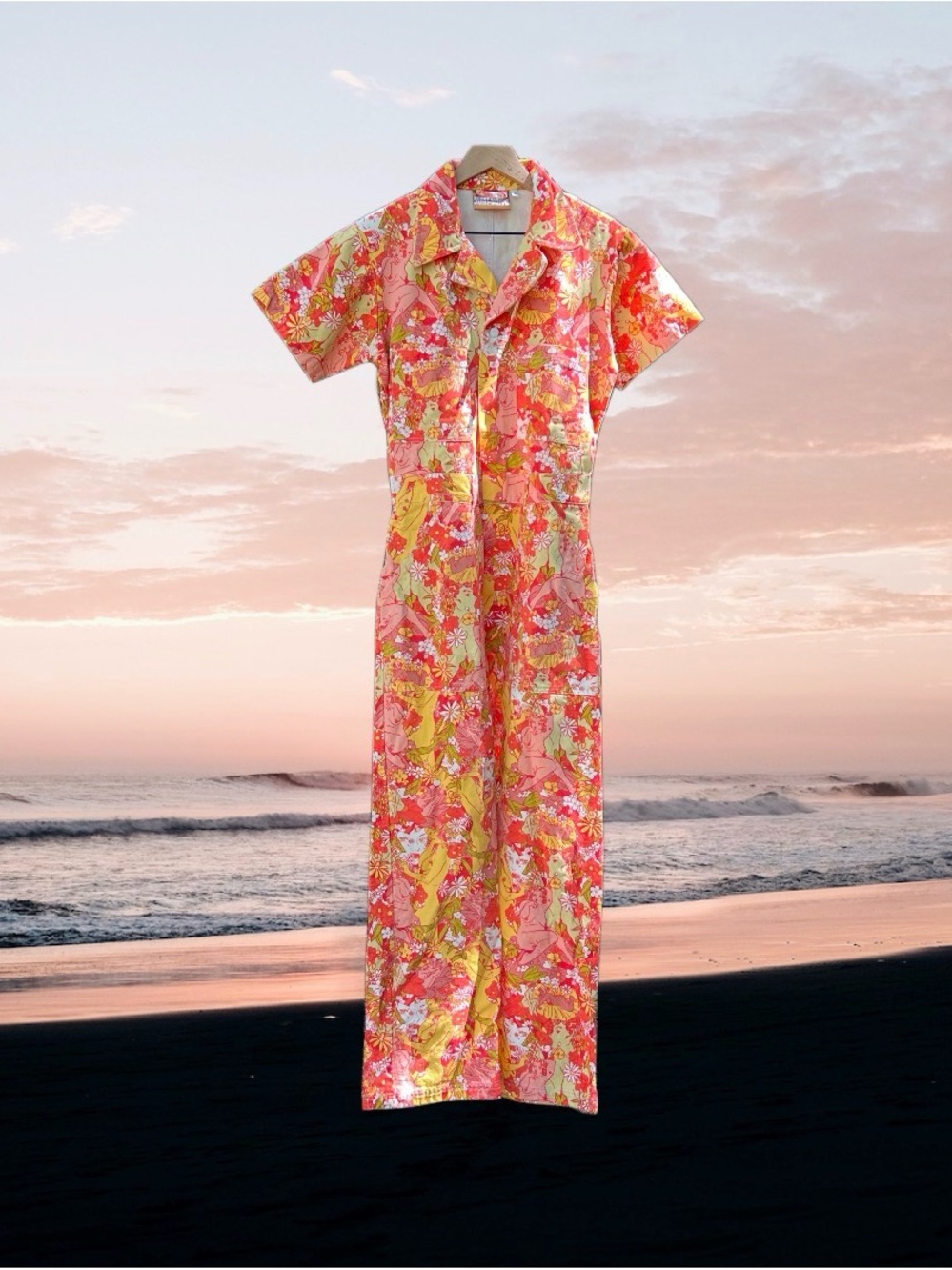 Big Bud Press Spring Rapture Short Sleeve Jumpsuit Size S